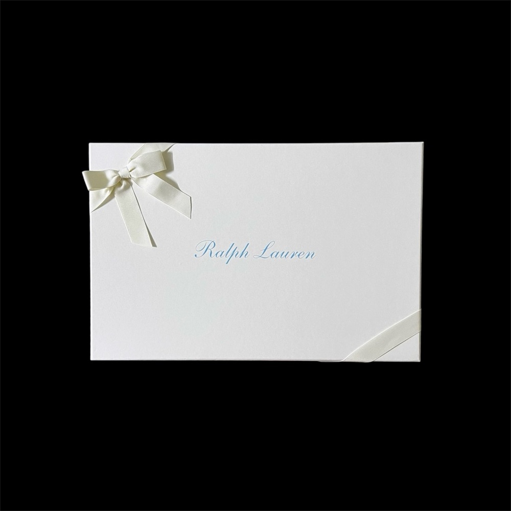 Ralph Lauren Large White Gift Box With Blue Lettering - 16.00" x 10.50" x 2.25"